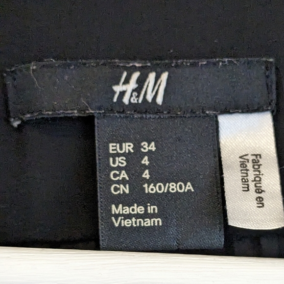 H&M Black Sleeveless Mini Dress size 4 - Picture 5 of 7